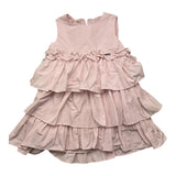 Liu Jo Einfarbiges ärmelloses Kleid mit rosa Rüschen für Baby Mädchen