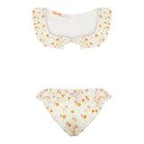 Mefui Costume 2 Pezzi Fascia-Slip Tinta Unita con Fantasia per Bambina MJ250201X08 PANNA MEFUI 