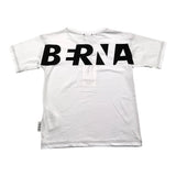Bern Rundhals T-Shirt Einfarbig mit Kontrastdruck Weiß für Jungen