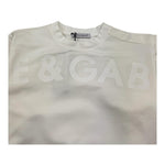 DOLCE & GABBANA felpa chiusa girocollo con logo Panna per Neonata L1JWIX PANNA DOLCE & GABBANA 