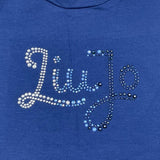 Liu Jo Abito Tinta Unita con Brillantini per Bambina KA5037 BLU LIU JO 