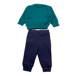 CESARE PACIOTTI completo bicolore 2pz felpa-pantalone Blu/verde per Neonato COMP5310B BLU/VERDE CESARE PACIOTTI 