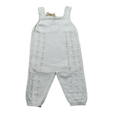 Wedoble Tutina Giromanica Tinta Unita con Ricami per Neonato V2401310A BIANCO WEDOBLE 