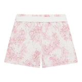 Guess Short Einfarbig Mit Blumenstickerei Und Gürtel Weiß Für Mädchen