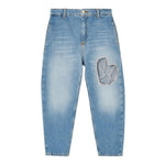 Liu Jo Jeans Tinta Unita con Applicazioni Brillantini per Bambina GA5110XX AZZURRO LIU JO 
