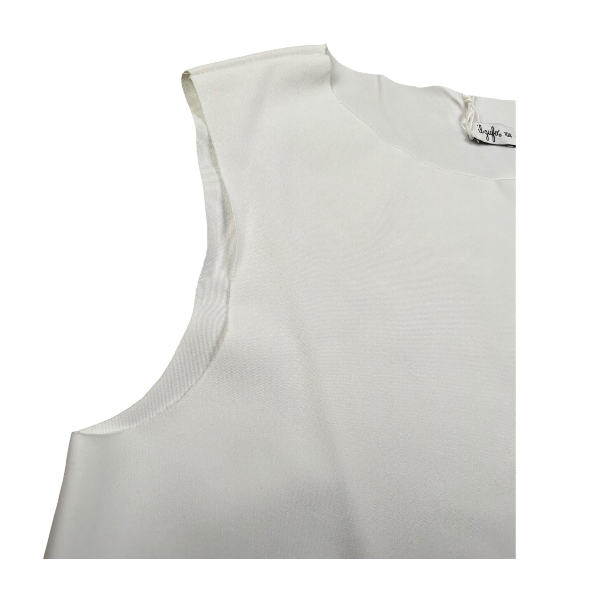 Il Gufo Canotta Girocollo Tinta Unita per Bambina P25TC091N0074 PANNA IL GUFO 