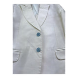 Emanuel Pris Giacca Tinta Unita Fantasia con Bottoni In Contrasto per Bambino EGC1112R PANNA EMANUEL PRIS 