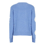 SAINT BARTH maglia girocollo tinta unita con stampa Azzurro per Bambina JSS001 AZZURRO SAINT BARTH 