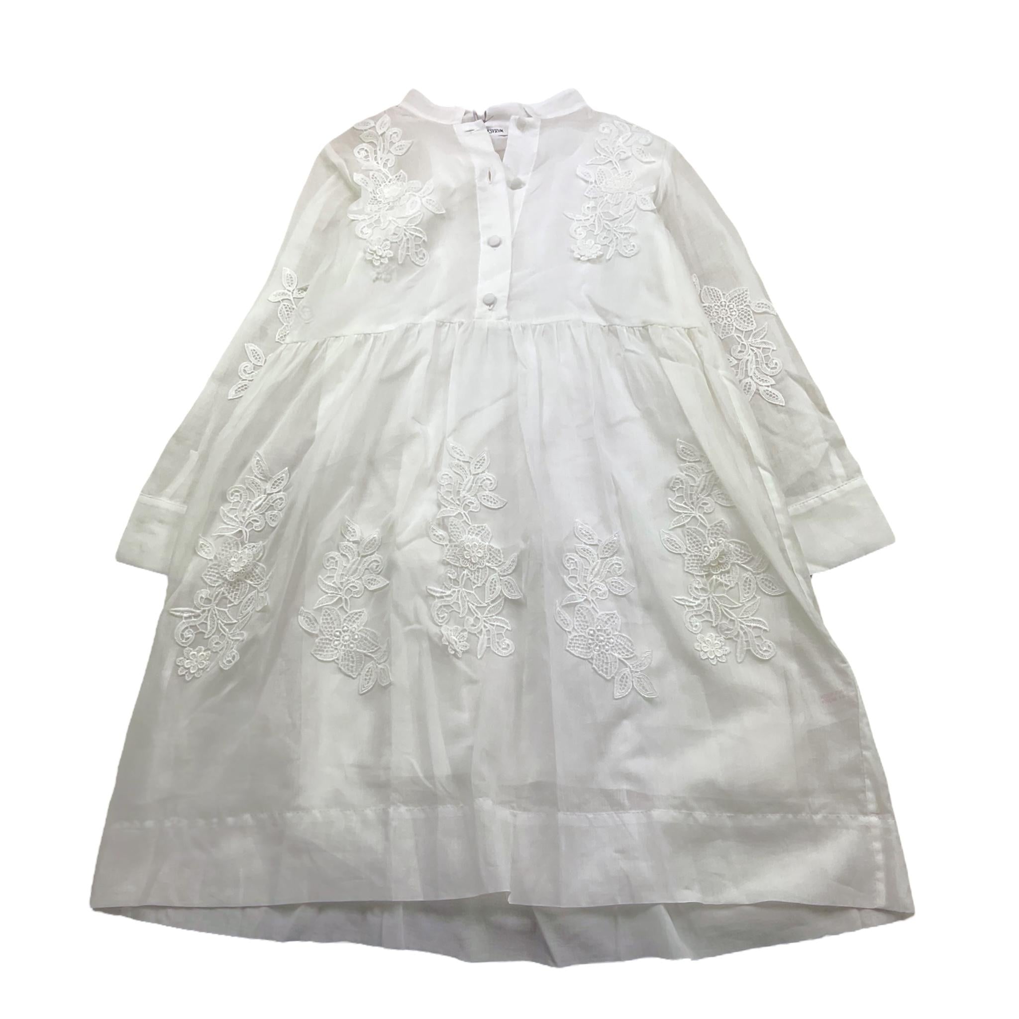 Jesvrvm Abit Tinta Unita Modello Camicia per Bambina ORCHIDEA BIANCO JESVRVM 