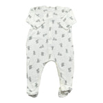 Petit Bateau Tutina tinta unita con Stampa Bianco per Neonato A0822 BIANCO PETIT BATEAU 
