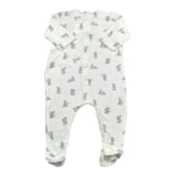 Petit Bateau Tutina tinta unita con Stampa Bianco per Neonato A0822 BIANCO PETIT BATEAU 