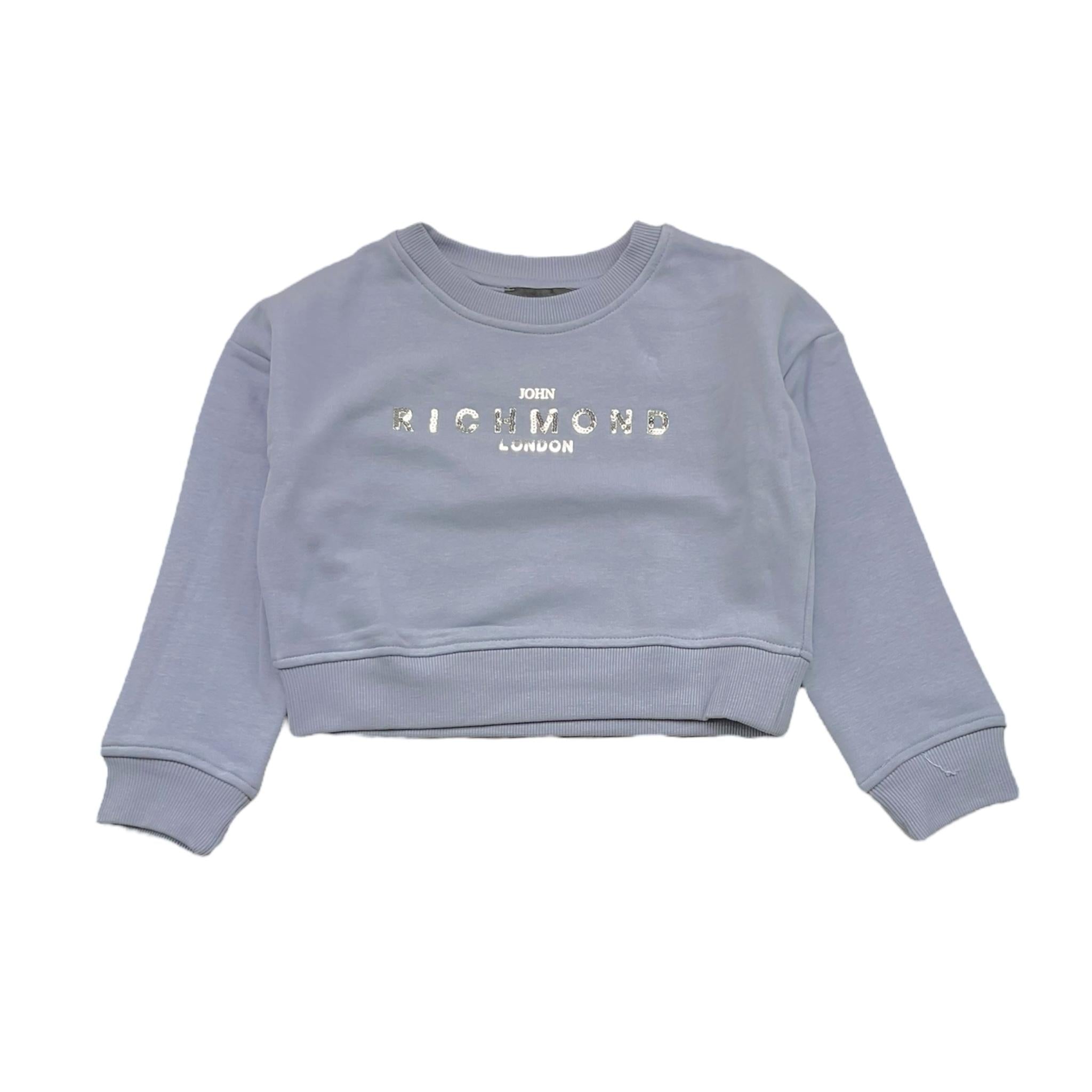 JOHN RICHMOND felpa tinta unita girocollo con stampa Azzurro per Bambina RGA24053FEXXXJ AZZURRO JOHN RICHMOND 