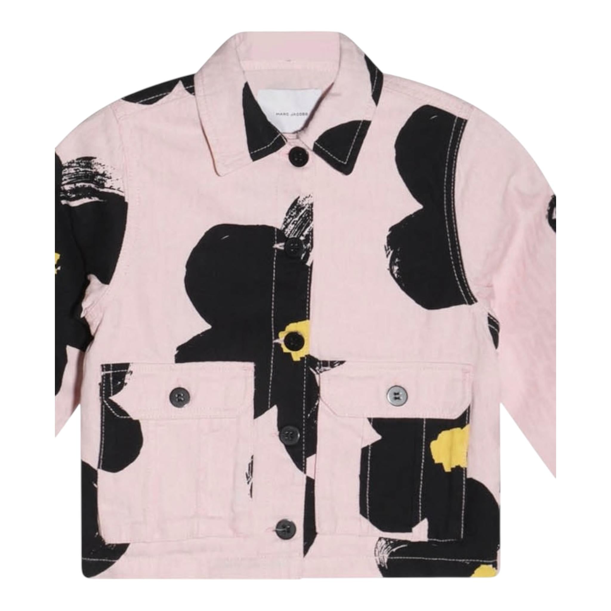 Marc Jacobs Giubbino In Denim Tinta Unita con Fantasia Fiori per Neonata W60424N ROSA MARC JACOBS 