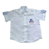 Manuel & Frank Camicia Mezza Manica Tinta Unita con Stampa per Neonato MF3255I BIANCO MANUEL & FRANK 