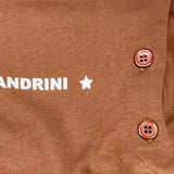DANIELE ALESSANDRINI felpa tinta unita con cappuccio e stampa Marrone per Bambino 1231F00034 MARRONE DANIELE ALESSANDRINI 