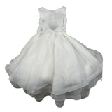 Mimilu' Abito Cerimonia Tinta Unita Giromanica per Bambina 207 BIANCO MIMILU' 