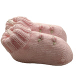 BABY LORD babbucce tinta unita con ricami in contrasto Rosa per Neonata 700 ROSA BABY LORD 