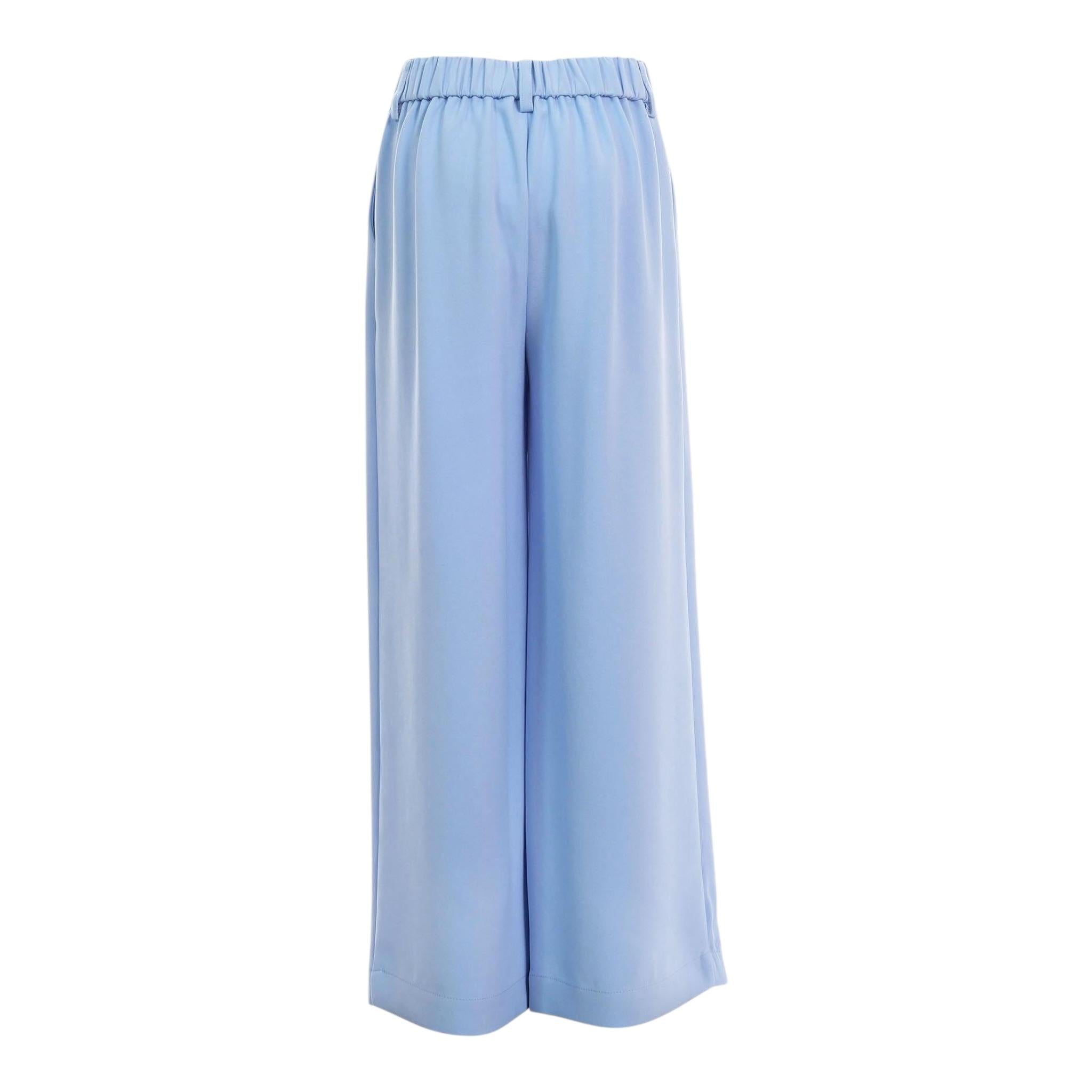 Twinset Pantalone A Palazzo Tinta Unita per Bambina 251GJ2QN8X AZZURRO TWINSET 