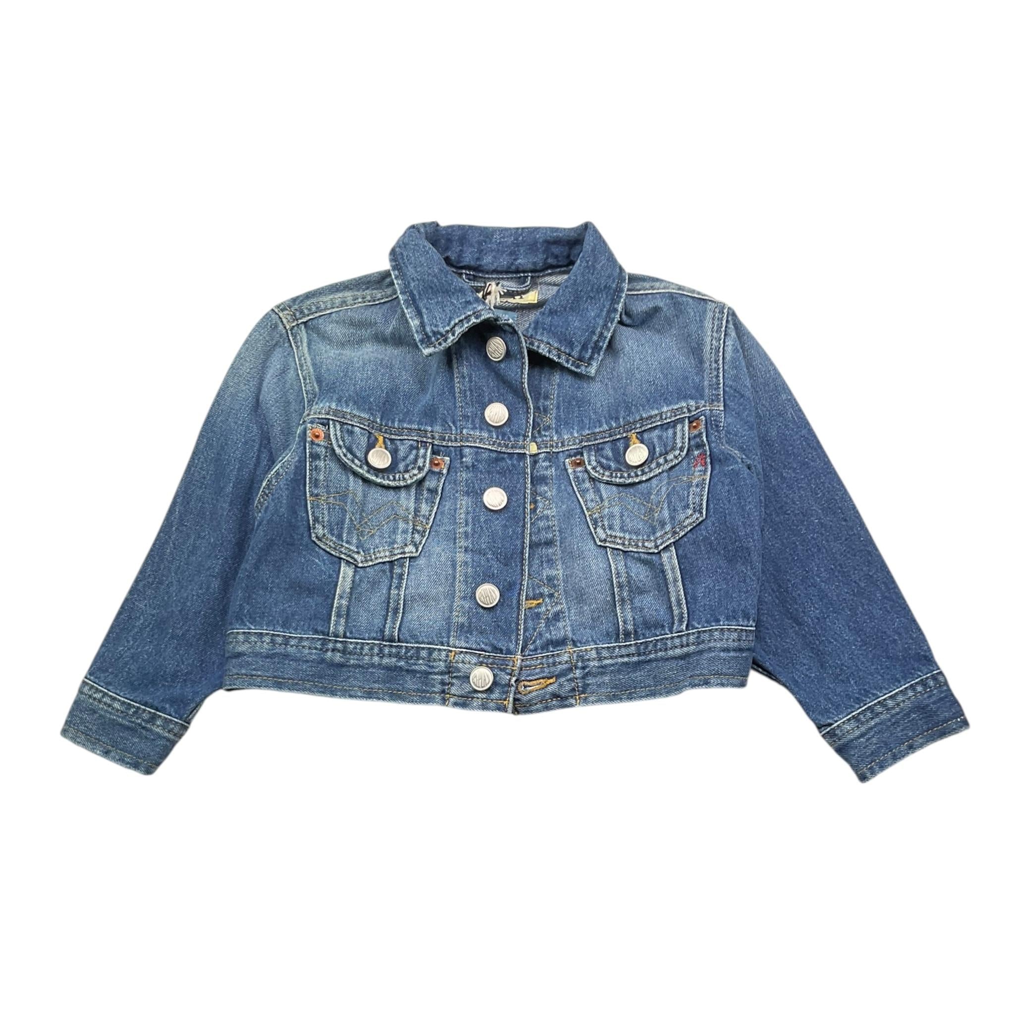 Replay Giubbino In Denim Tinta Unita con Bottoni per Bambina SB8Z1 BLU REPLAY 