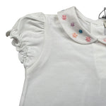 J.O. Milano T-Shirt Tinta Unita con Colletto per Neonata 576G3 BIANCO J.O. MILANO 
