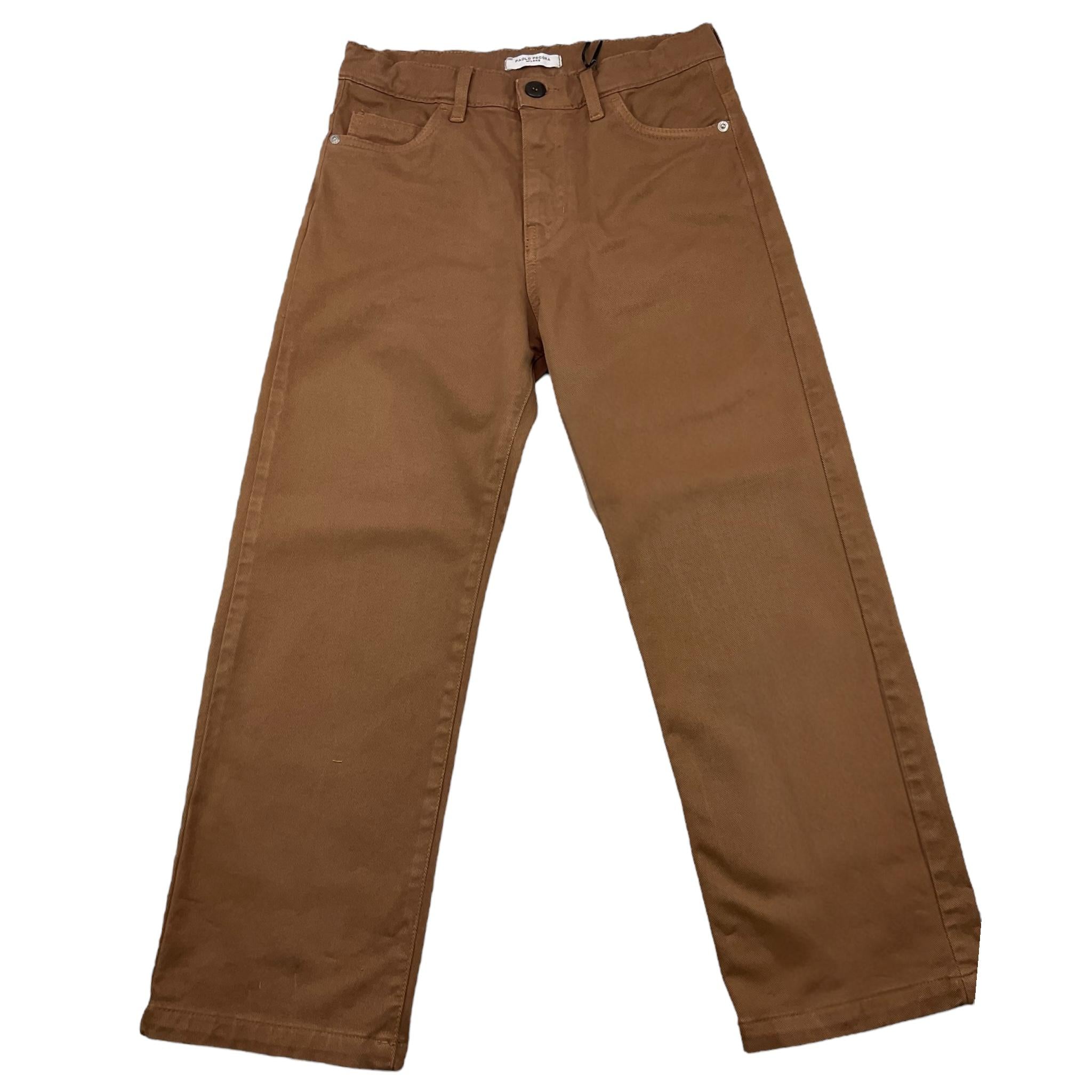 PAOLO PECORA pantalone tinta unita con girovita regolabile Marrone per Bambino PP4154 MARRONE PAOLO PECORA 
