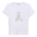 PATRIZIA PEPE t-shirt girocollo tinta unita brillantinato Bianco per Bambina 7M0819 BIANCO PATRIZIA PEPE 