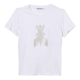 PATRIZIA PEPE t-shirt girocollo tinta unita brillantinato Bianco per Bambina 7M0819 BIANCO PATRIZIA PEPE 