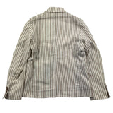 Shako' Zweifarbige Streifenjacke Weiß/Beige für Jungen