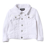 Dsquared2 Giubbino Tinta Unita In Denim per Bambino DQ1765J BIANCO DSQUARED2 