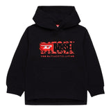Diesel Felpa Chiusa con Cappuccio Tinta Unita con Logo per Bambino J02245 NERO DIESEL 