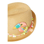 Billieblush Cappello In Paglia Tinta Unita con Applicazioni per Bambina U20756 BIEGE BillIEBLUSH 