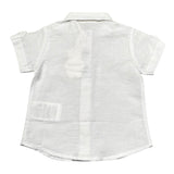 Mini Banda Camicia Mezza Manica Tinta Unita per Neonato 3B604 BIANCO MINI BANDA 