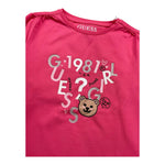 GUESS shirt girocollo tinta unita con stampa in contrasto Fuxia per Neonata K4BI05J1314N FUXIA GUESS 