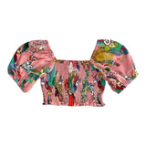 Aniye By Girl Top Halbarm Pink Fantasy Print für Mädchen