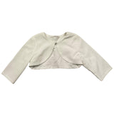 Mini Banda Einfarbiger weißer Bolero für Baby Mädchen