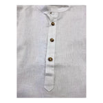 M+E' Camicia Manica Lunga Tinta Unita Collo Coreano per Bambino UEM0507J BIANCO M+E' 