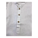 M+E' Camicia Manica Lunga Tinta Unita Collo Coreano per Bambino UEM0507J BIANCO M+E' 