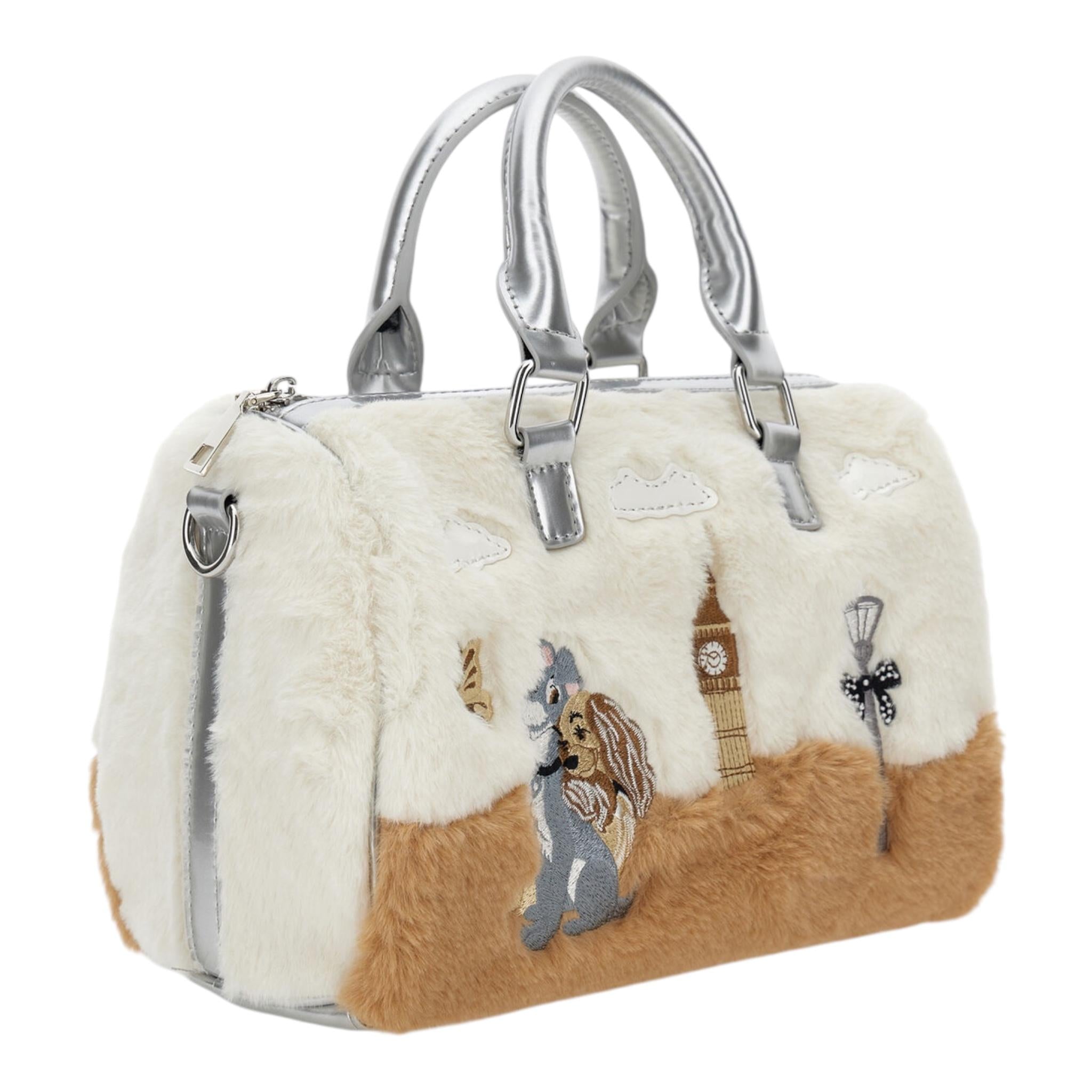 MONNALISA borsa tinta unita con stampa modello peluche Panna per Bambina 19D004 PANNA MONNALISA 