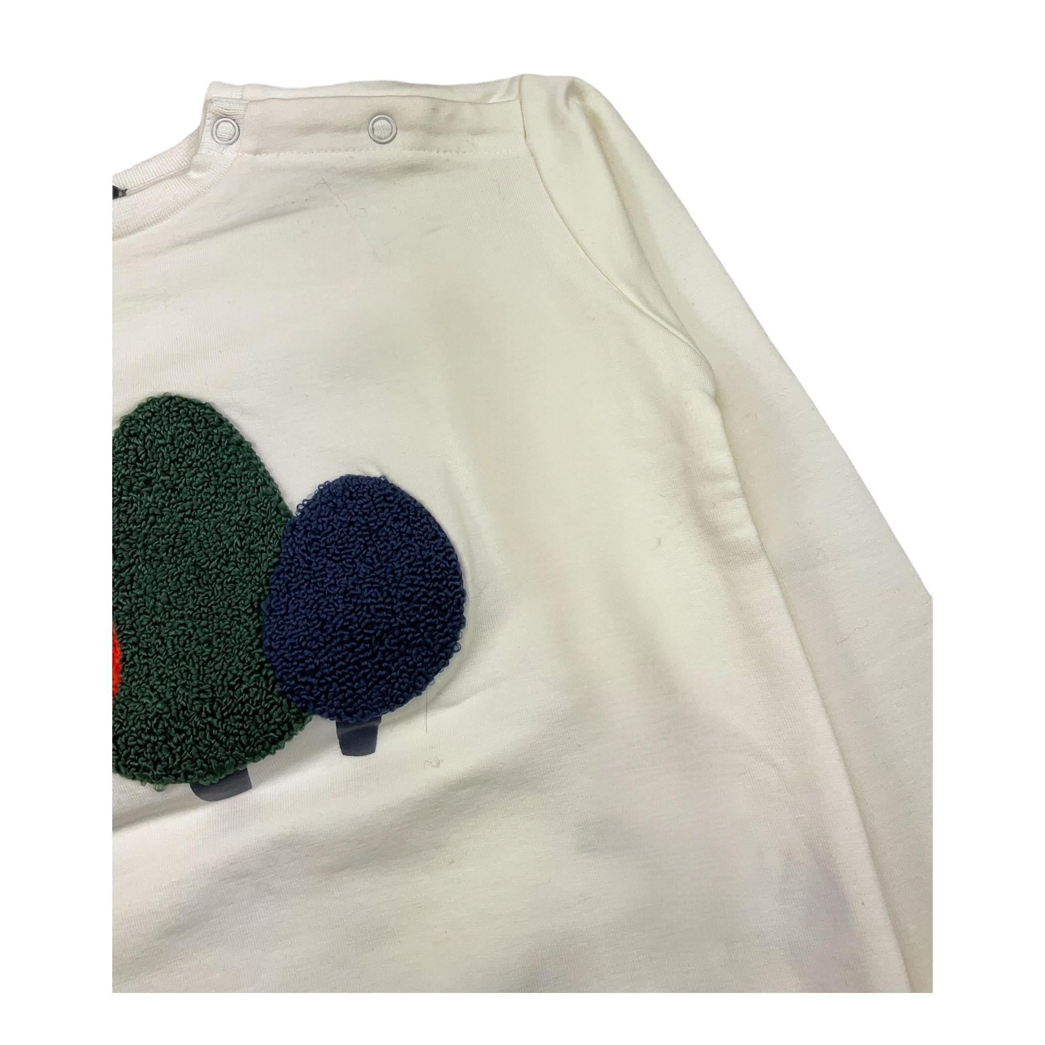 NEVER TOO felpa chiusa gircollo tinta unita con stampa in contrasto Panna per Neonato NT2152N PANNA NEVER TOO 