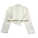 Met Giacca Modello Crop Tinta Unita per Bambina ME299 BIANCO MET 