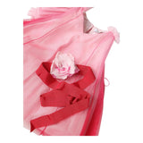 Monnalisa Abito Cerimonia Tinta Unita con Tulle per Bambina 71A914 ROSSO MONNALISA 