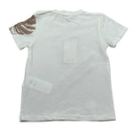 M+E' T-Shirt Girocollo Tinta Unita con Stampe per Bambino UEM0484X PANNA M+E' 