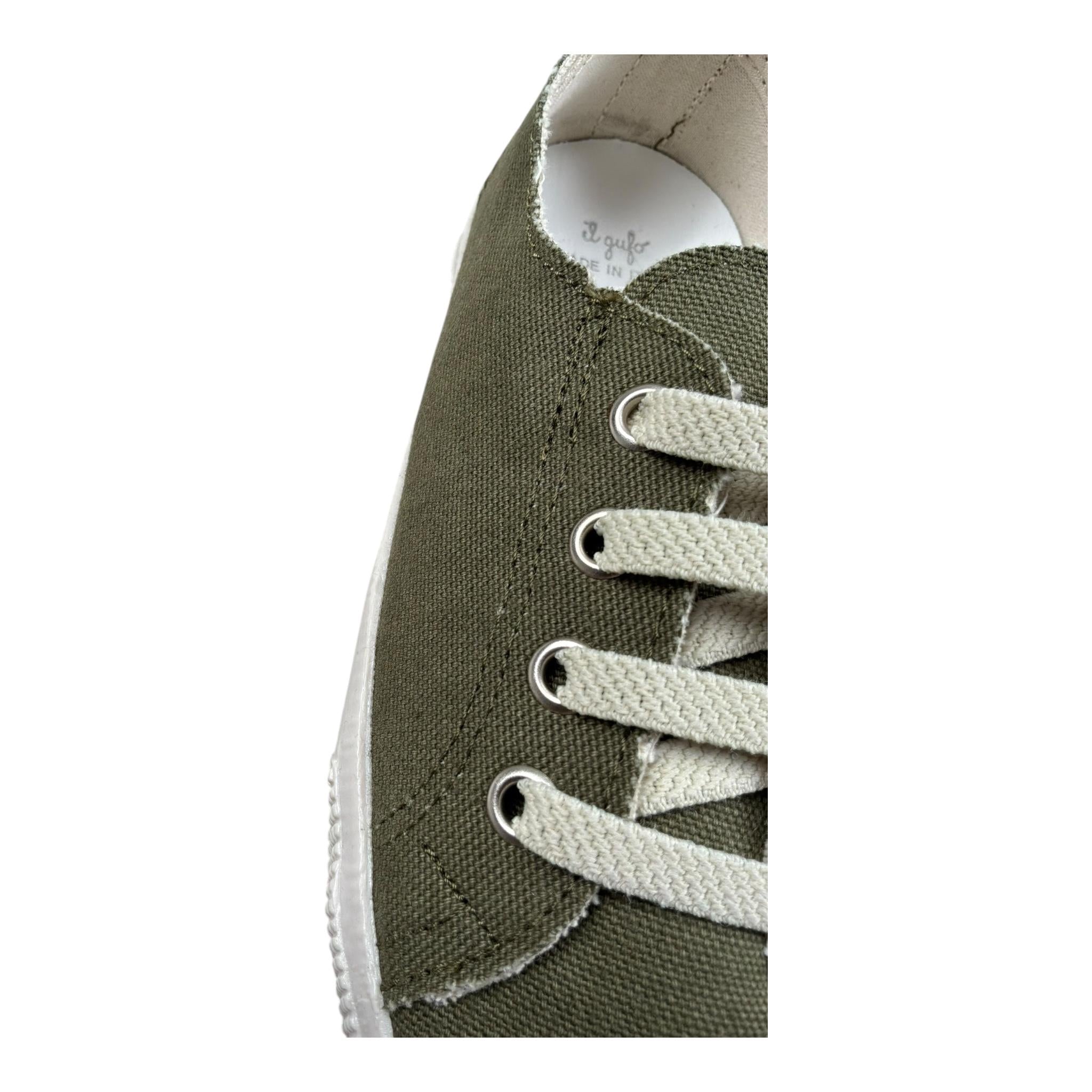 Il Gufo Sneakers Tinta Unita con Lacci In Contrasto per Bambino P25XD008CANVA VERDE IL GUFO 