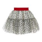 Monnalisa Gonna Tinta Unita con Fantasia Maculata per Bambina 19E706 BEIGE MONNALISA 