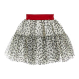 Monnalisa Gonna Tinta Unita con Fantasia Maculata per Bambina 19E706 BEIGE MONNALISA 