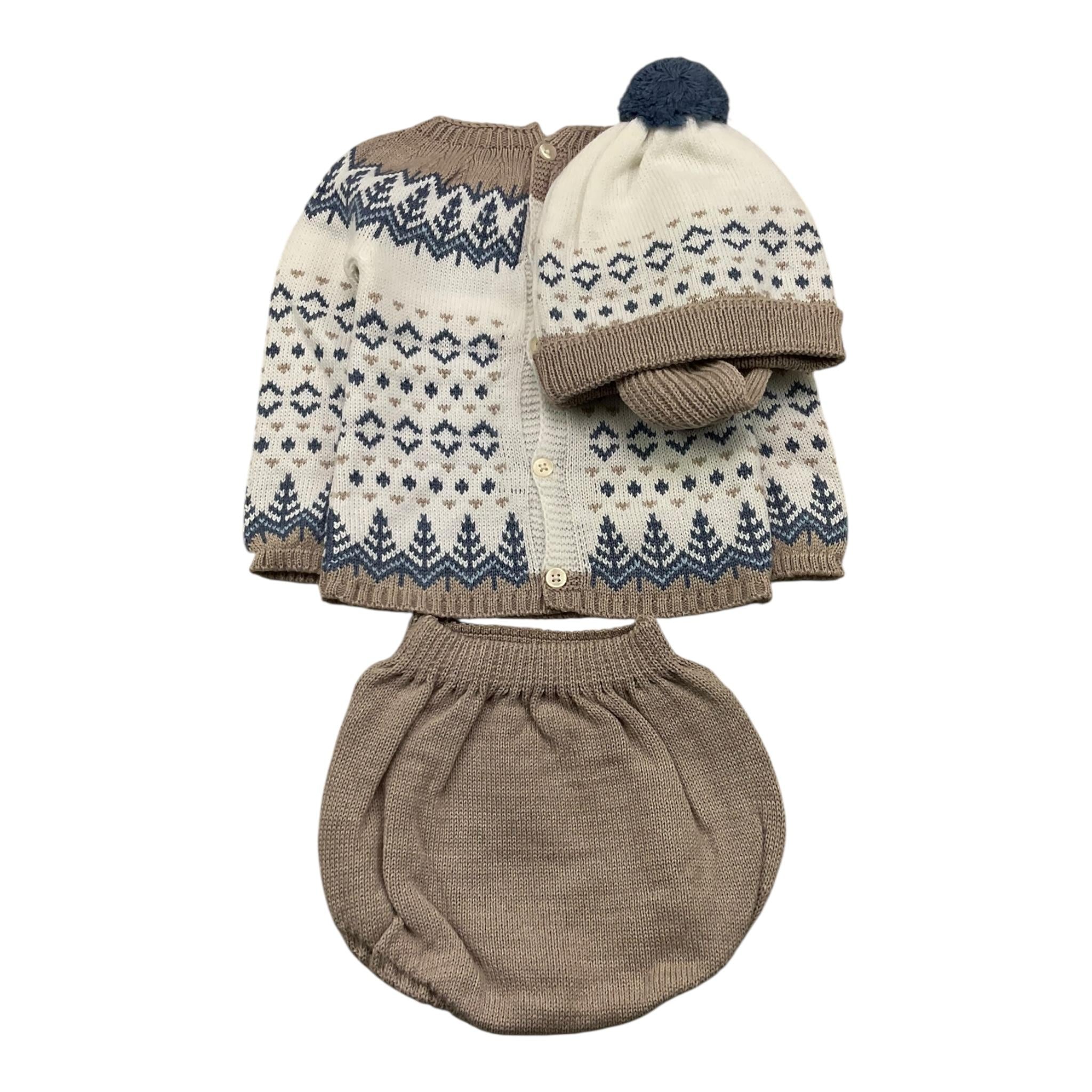 MAC ILUSIO'N completo 3 pezzi maglia-culotte-cappello Beige per Neonato 9441 BEIGE MAC ILUSIO'N 