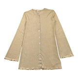Caffe' D'Orzo Einfarbige Strickjacke mit goldenen Knöpfen für Mädchen