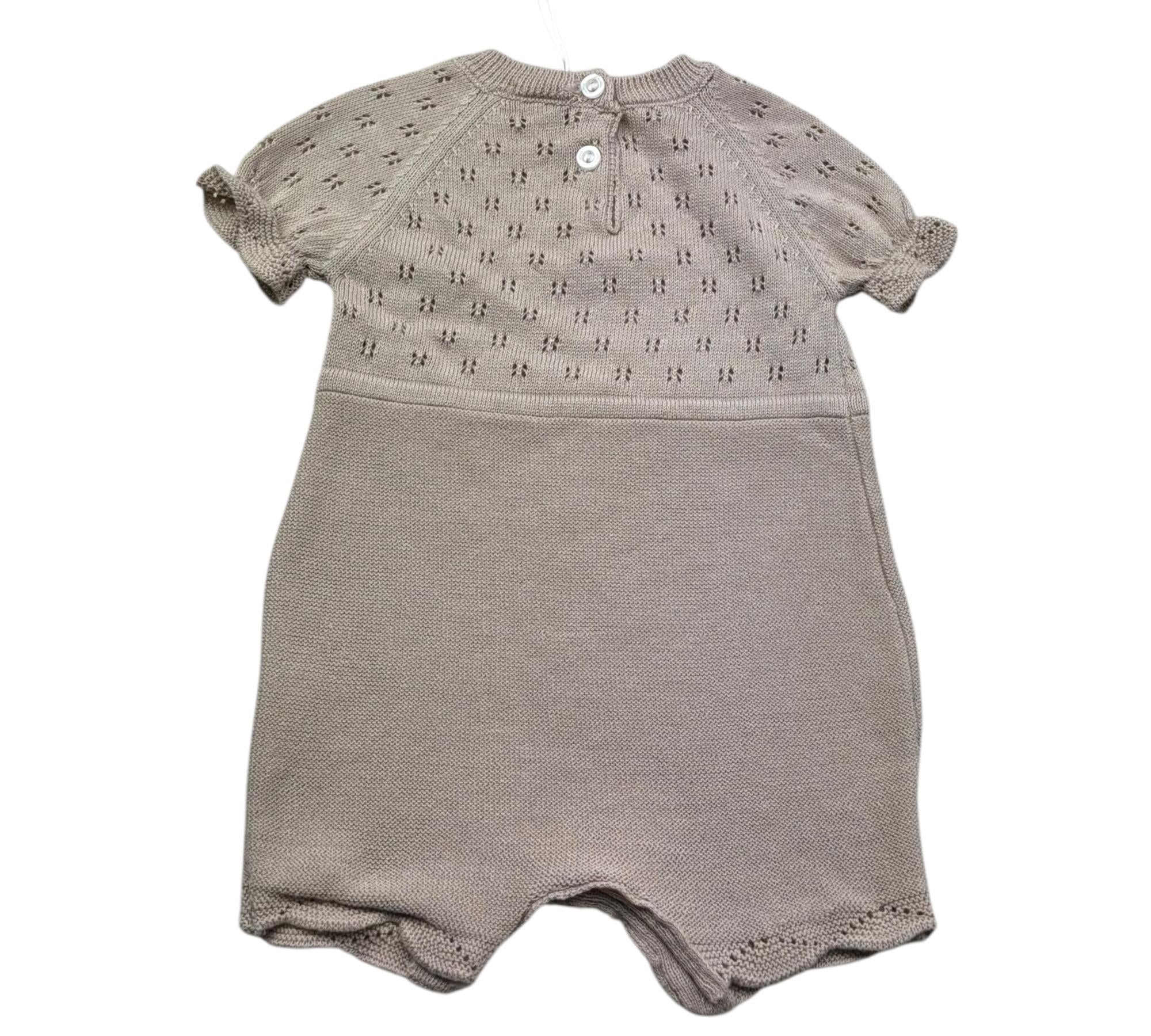 Le Bebe Pagliaccetto Mezza Manica Tinta Unita per Neonata LBG6268 BEIGE LE BEBE 