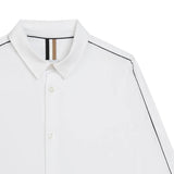 Boss Camicia tinta unita con Contrasto Bianco per Bambino J50697 BIANCO BOSS 