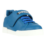 Dolce &amp; Gabbana Sneakers Einfarbig mit Kontrastsohle und blauem Logo-Print für Jungen